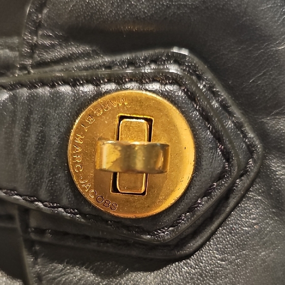 Marc Jacobs Black Crossbody Bag with Gold Accents - Picture 6 of 6